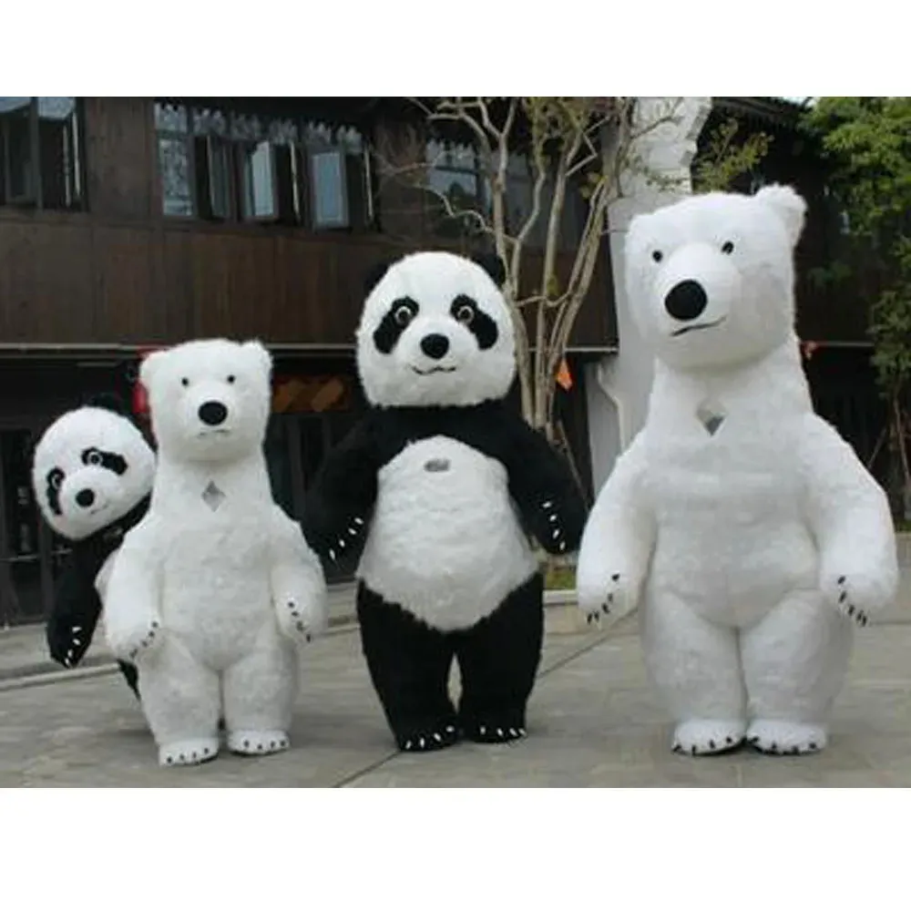 Vêtements gonflables géants Panda Street Street Polar ours Polar Vêtements Party Party Play Doll Walking Cartoon Vêtements 240509