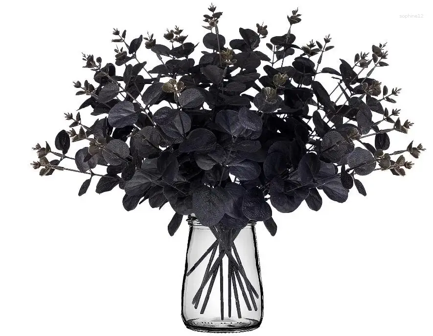 Декоративные цветы 14 шт. Черный хэллоуин декор искусственные ветви стебли столы Центральные декорации