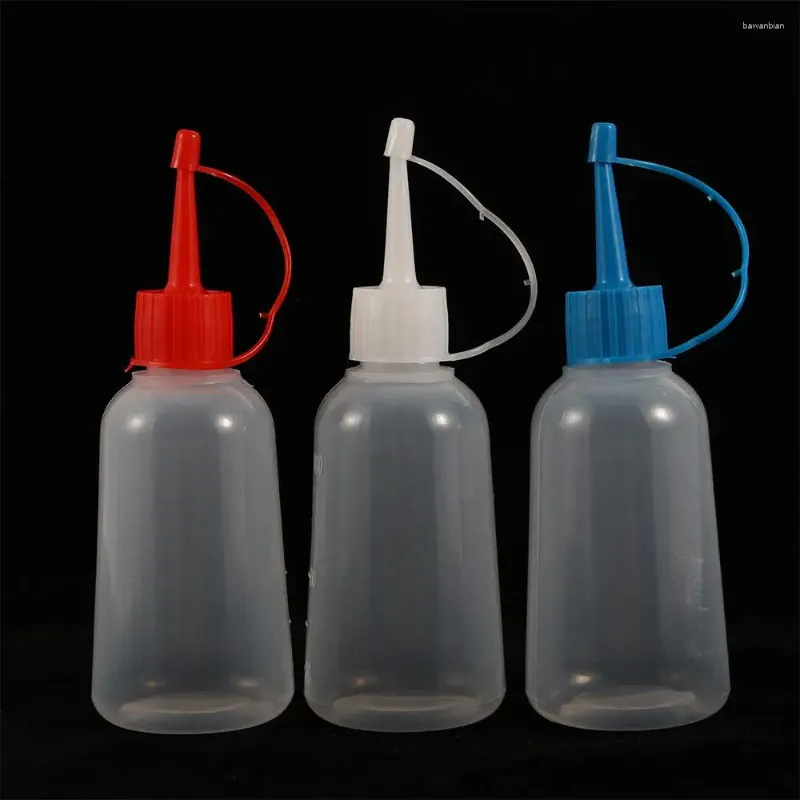 Garrafas de armazenamento 100 ml de plástico de ponta clara Aplicador de garrafa Squeeze com tampa para artesanato jarra de cola de arte
