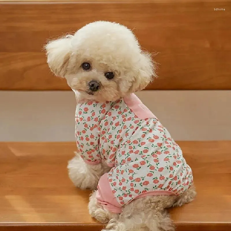 Vêtements pour chien coton pyjamas vêtements saut à saut mignon pantalon chiot