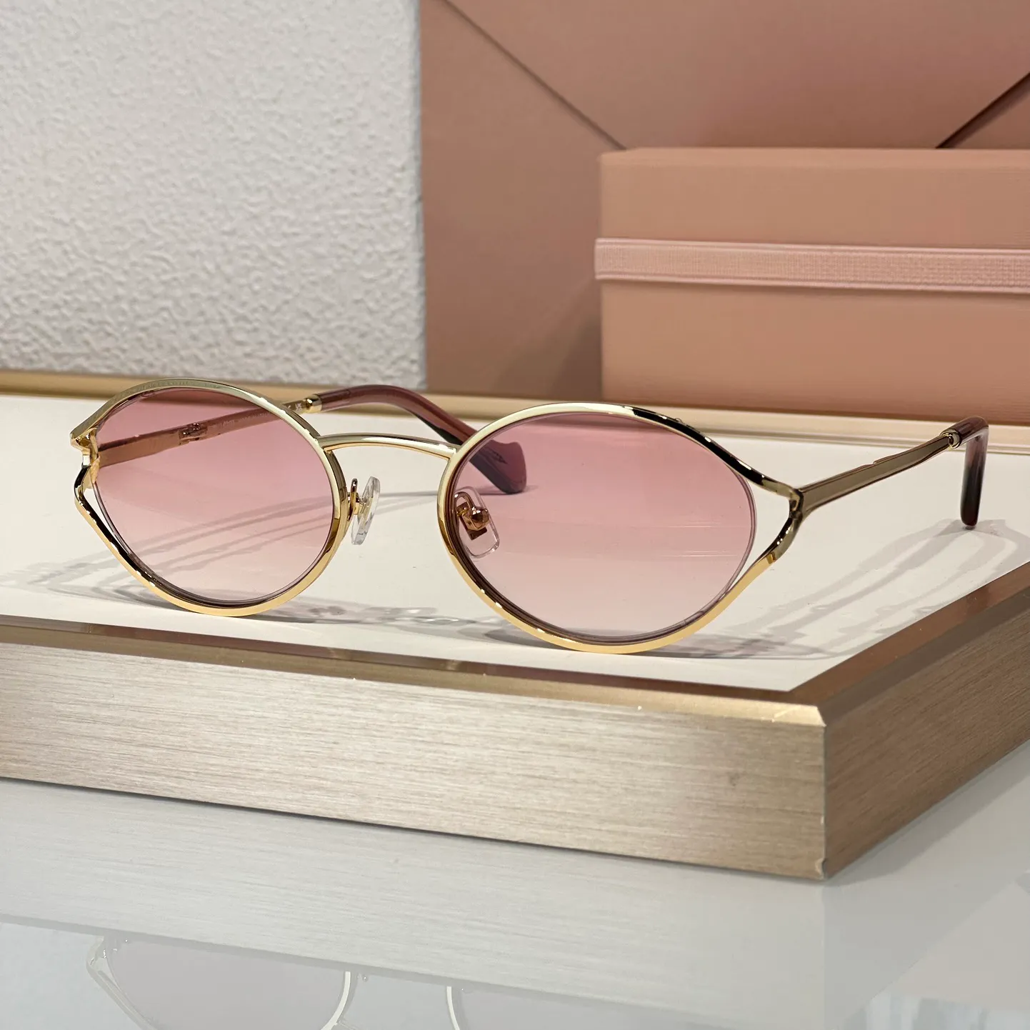 Trendy Oval Cat Eye Sunglasses Metal Frame UV400 Protection Women main image 2