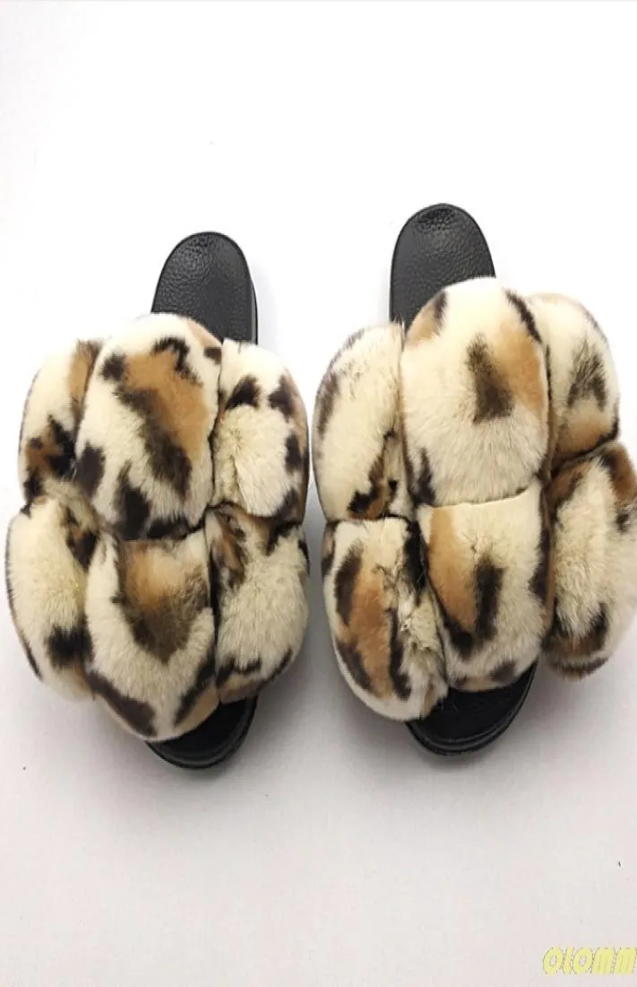 Women Large Ball Slides Custom Extra Fluffy Full Sandals Whole Luxury Summer Real Slippers NaturalSlippers1647950