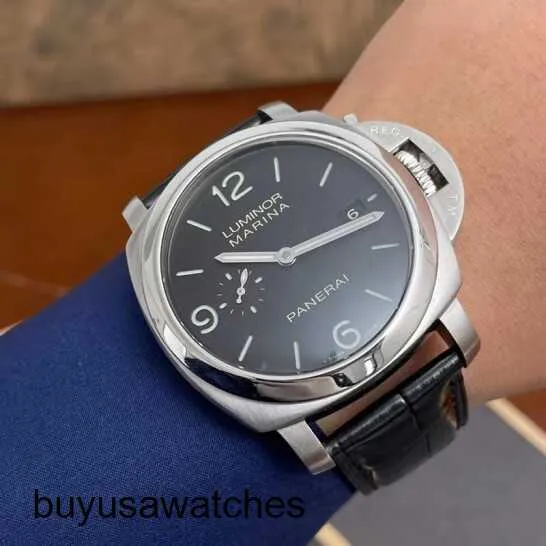 Montre de poigne moderne Panerai Regère de bronze submersible masculin Précision Steel Watch Swiss Watch Casual Luxury Cisec 44mm Gauge Black Belt Pam00312