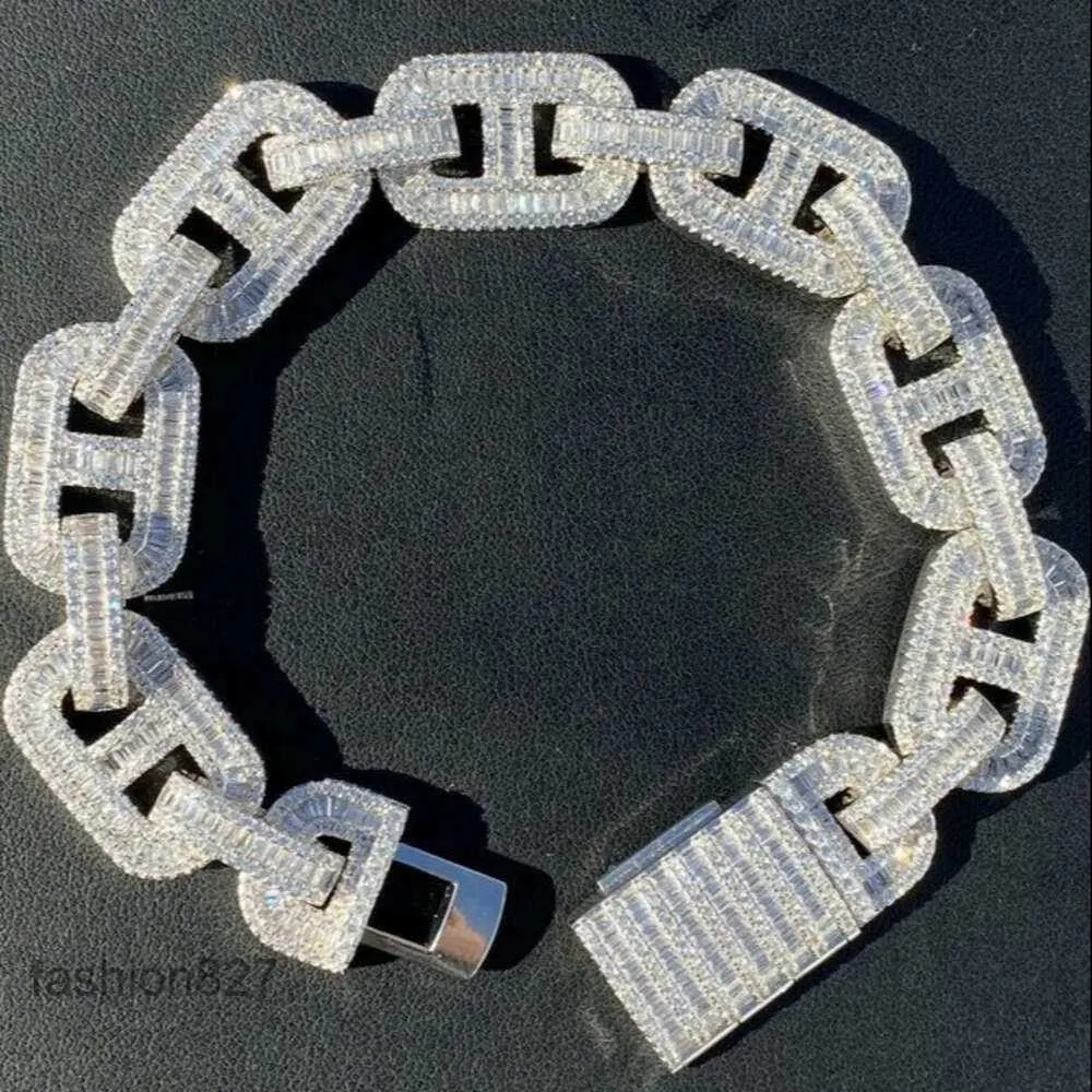 Trendy 18mm Icey Vvs Chain Baguette Diamond Mariner Link Cuban_voghion.com