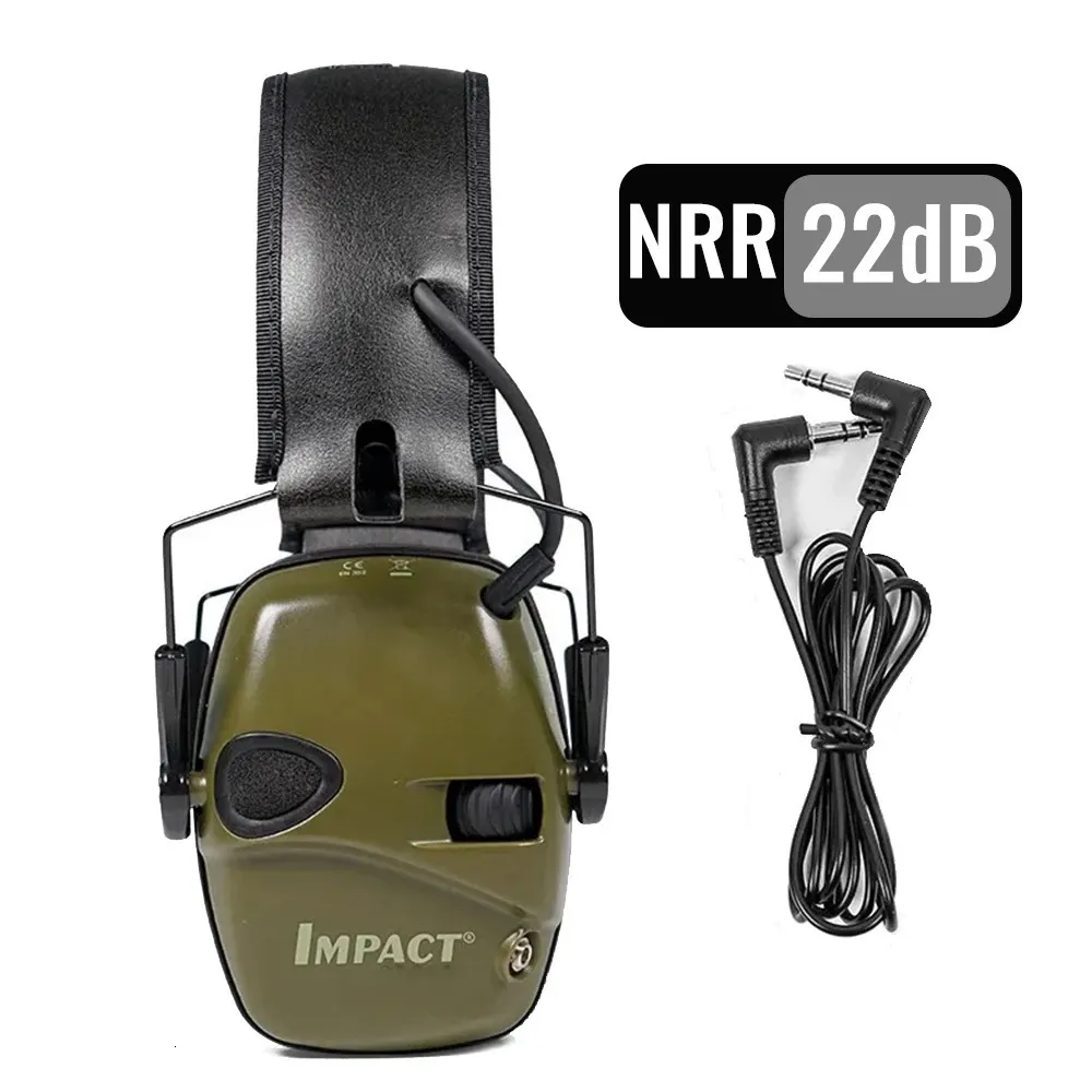 Tactical electronic tir oreillement antitinin casque amplification sondage de protection auditive pliable 240428