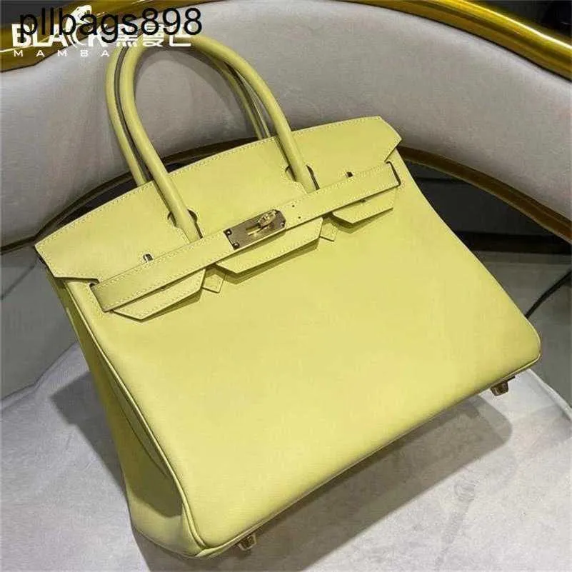 Handbag Women BrKnns Swift Leather Handswen 7A Bolsa artesanal de couro Swift 25cm amarelo 2022 Summerzdpu