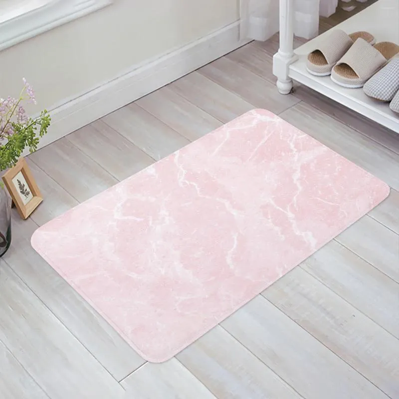 Mattor rosa marmormönster kök golvmatta vardagsrum dekor mattan hem hall ingång dörrormat balkong dörr anti slip matta
