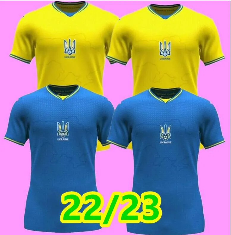 21 22 Jerseys de football pour hommes de l'Ukraine Zinchenko Konoplyanka Malinovskyi Yarmolenko Home Football Shirts à manches courtes