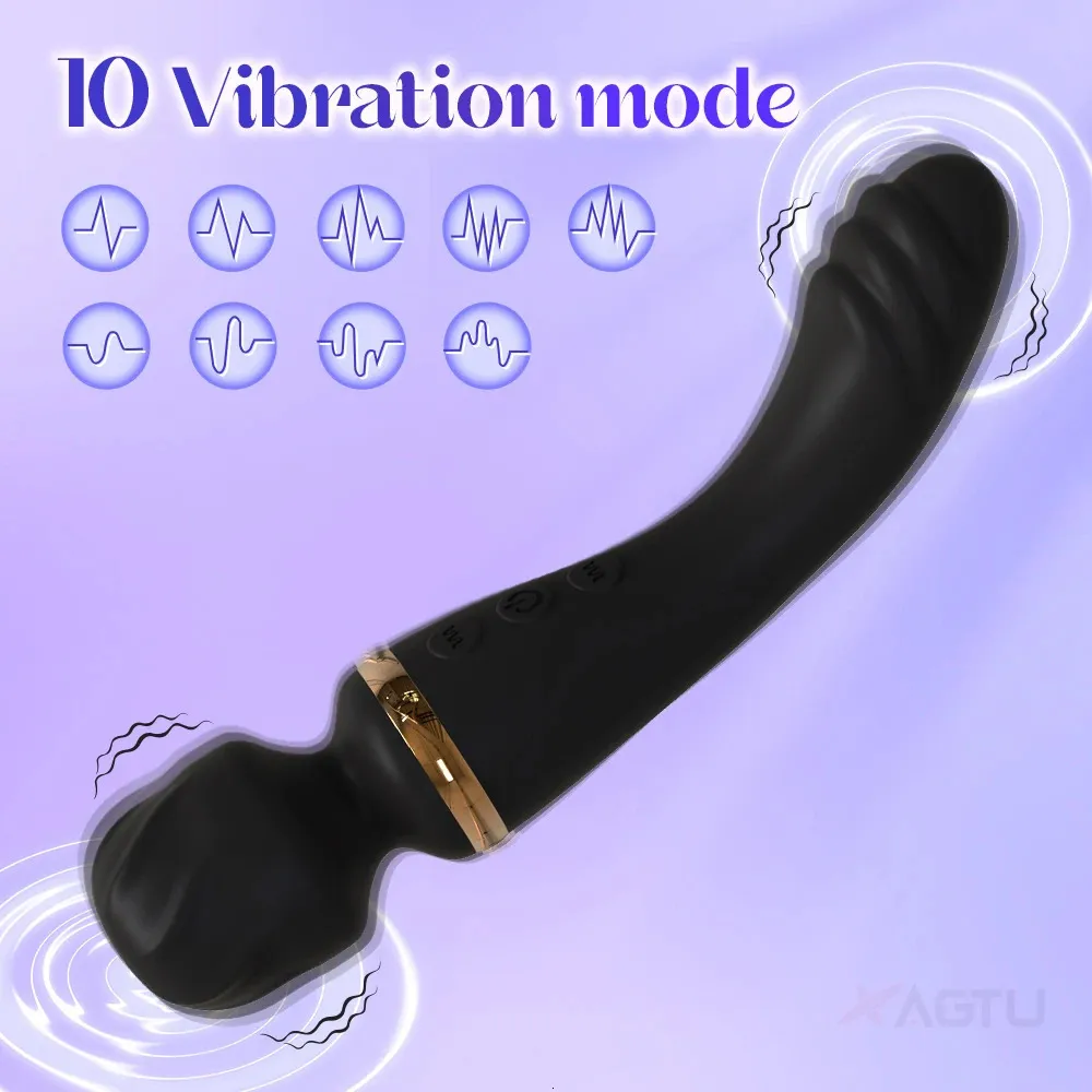 20 скоростей мощный дилдо вибратор самка AV Massager Wand G Spot Clitoris для женщин стимулятор для взрослых секс -игрушек мастурбатор 240511