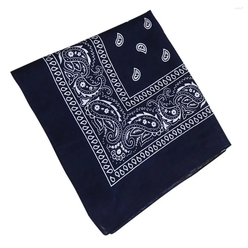 Bandanas Multipurpose Bandana imprimé en coton Bandage de coton en sueur Absorbant (bleu foncé)