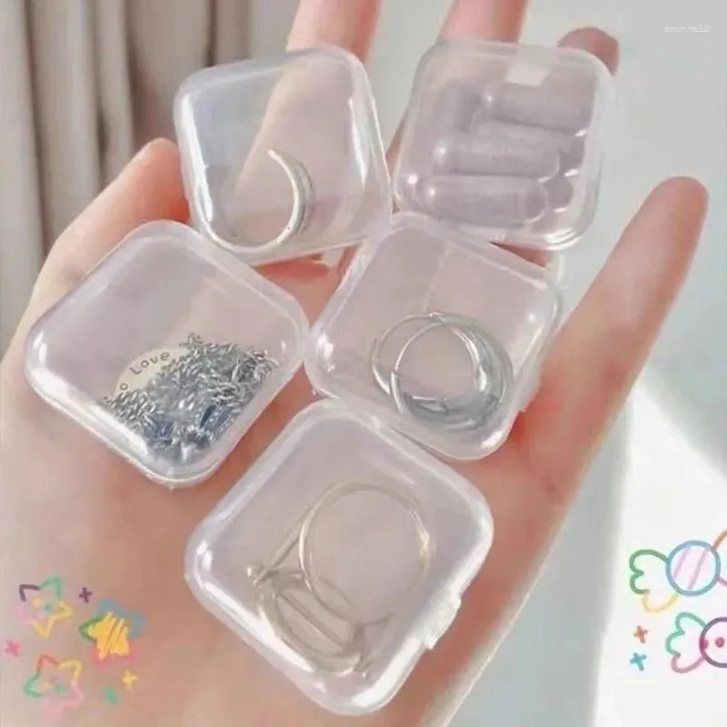 Storage Bottles 20PCS Mini Transparent Plastic Box Container Separate Jewelry Earplugs Small Gift