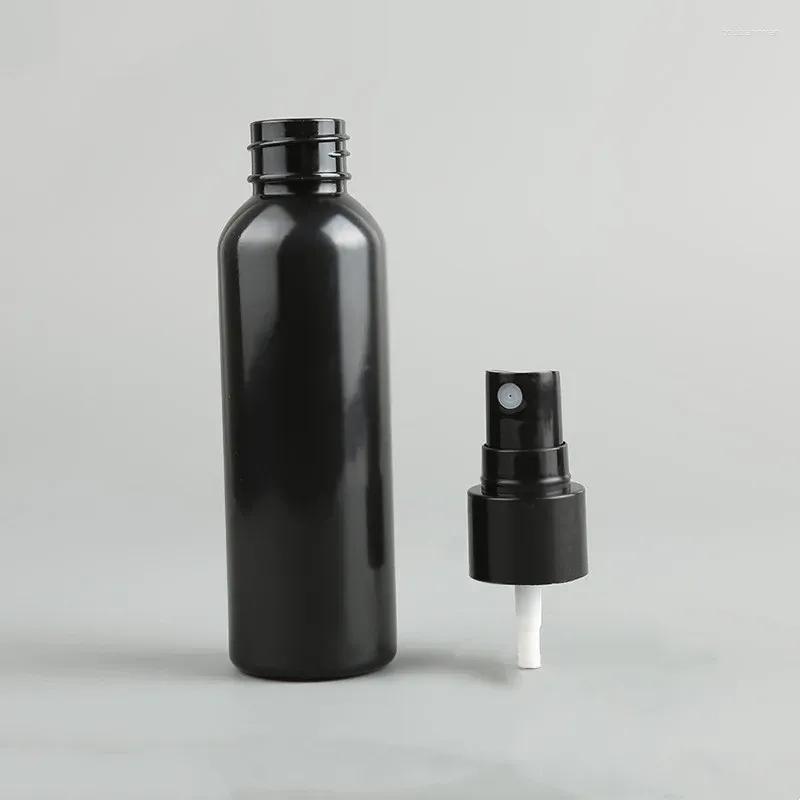 Bouteilles de rangement 500 x bouteille en plastique de compagnie noire 2 oz / 60 ml spray fin maquillage de toner brume