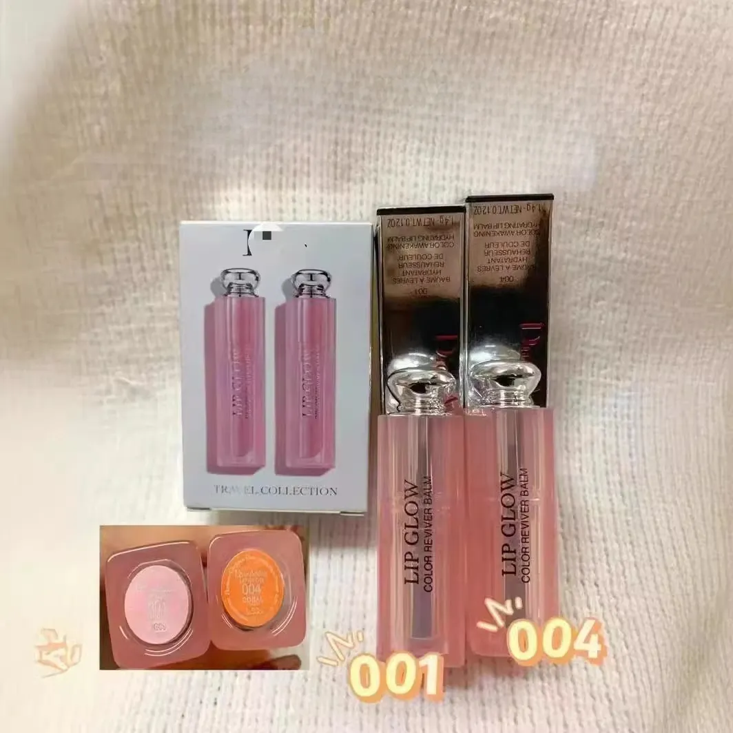 Designer lipstick makeup lip oil lipgloss Cherry Inused plumping Color Nutritious Glossy Moisturizer Transparent glossier luxury 2pcs set*1.5g make up lip gloss