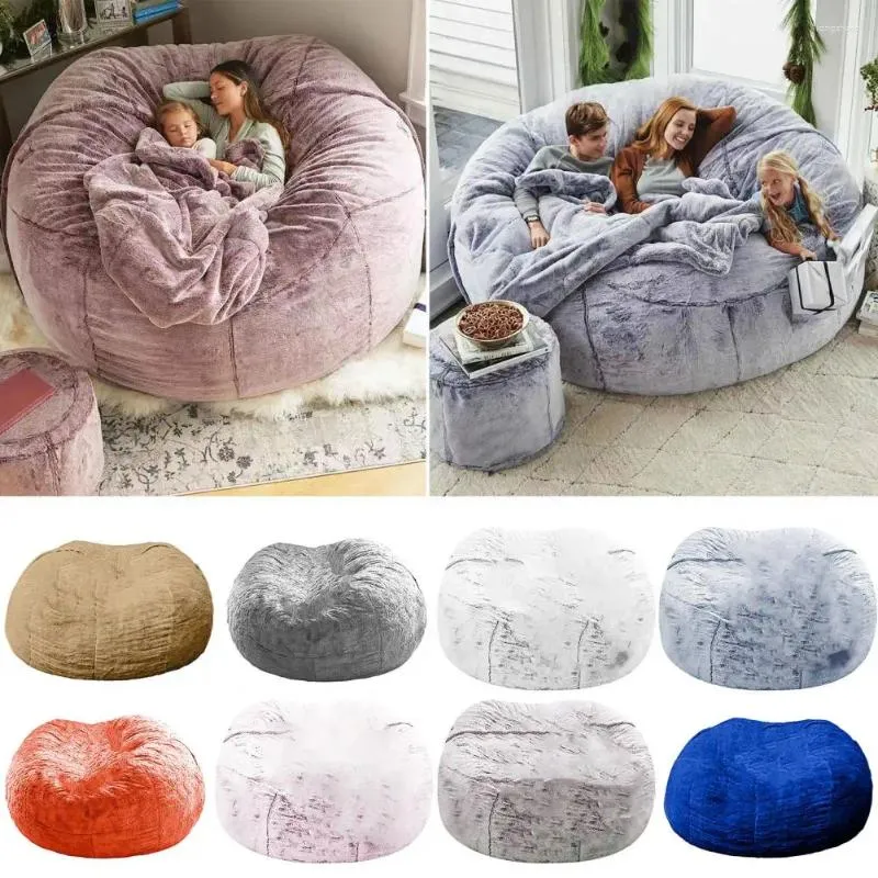 Stuhlabdeckungen nützliche Multi-Farben-Sofa-Bettdecke Anti-Fading Lounging Einsitzbohnensack Puff Couch Slipcover Staubdicht