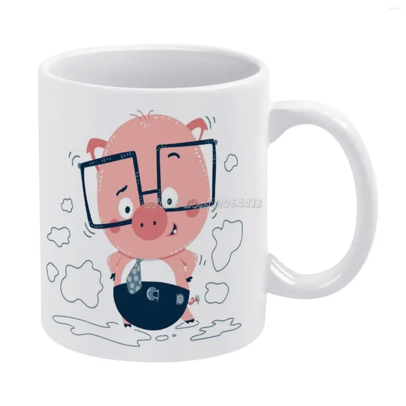 Mokken ik ben schattig!Koffie 330 ml Creatieve reismok en beker Office Drinkware Tazza schattig baby varken voor baby's roze zoete dieren c