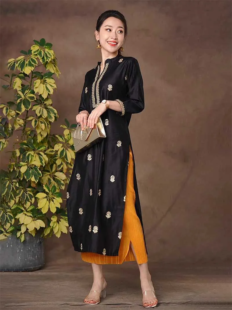 Vêtements ethniques M-3xl plus robes indienne pour femmes