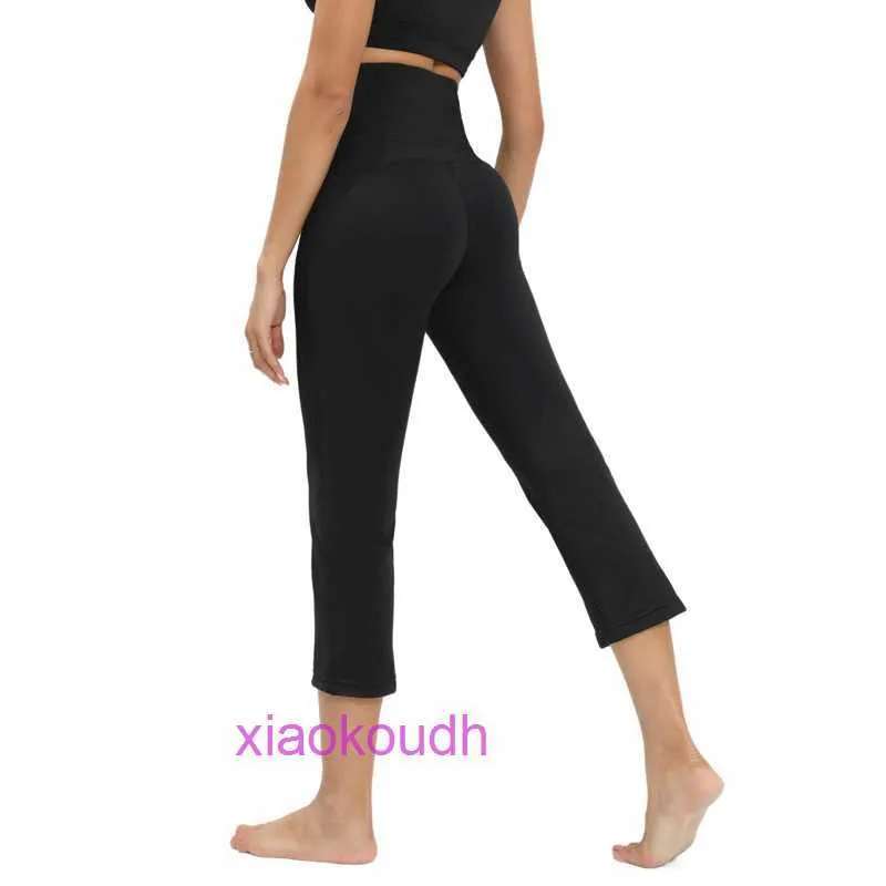 AAA Designer LUL Pantalon de yoga sportif pour femmes confortable Nouveau relevé à la taille haute et pêche à la baisse