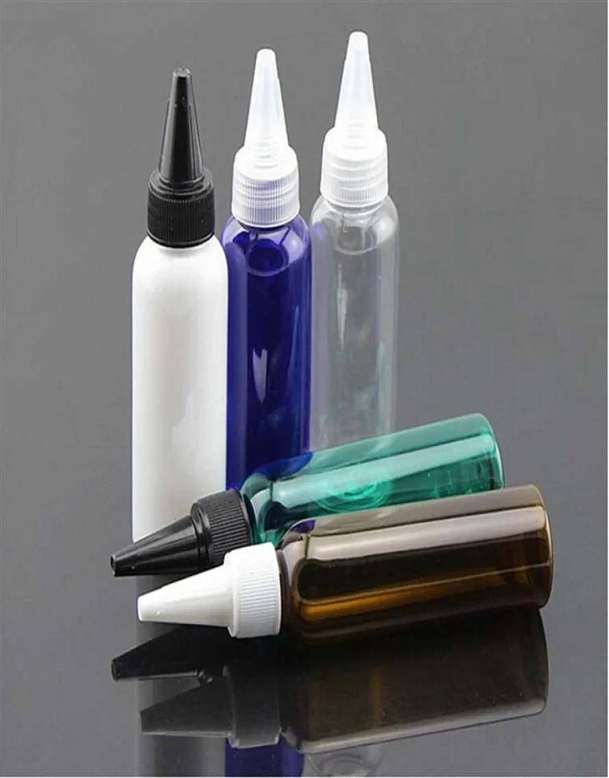Recipientes de maquiagem recarregáveis de cor de barro de plástico de 60 ml com tampa pontiaguda de loção para o corpo de animais de estimação 60 ml pequenos boles317s7725846