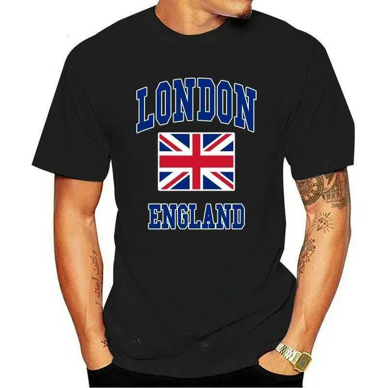 Herren-T-Shirts New England London Mann gedruckt T-Shirt Flagge Britische Union Vintage Unisex Erwachsener Geschenk Frau Top klassisches ästhetisches Ropa Hombre T240510
