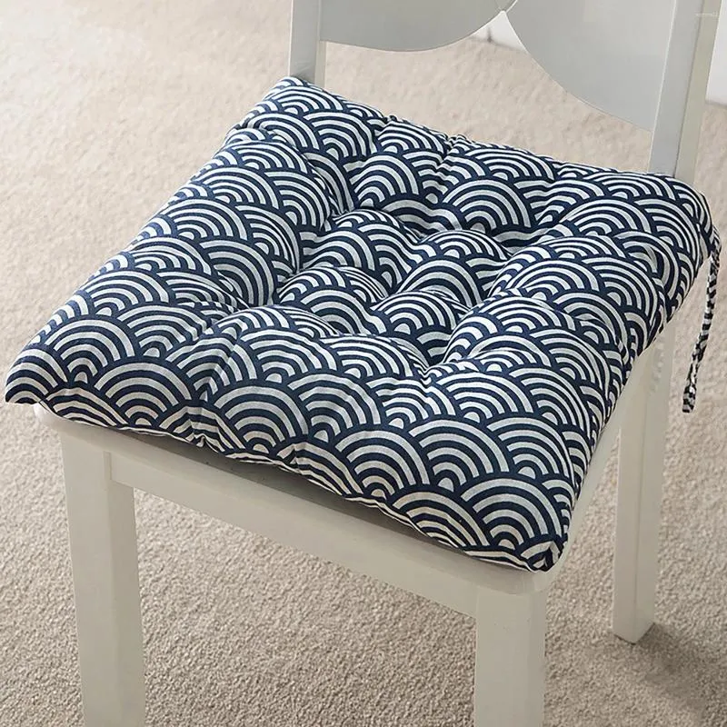 Pillow 40x40cm Soft Square Stripe Seat Back Tie On Chair Sofa Car Pad Home Office