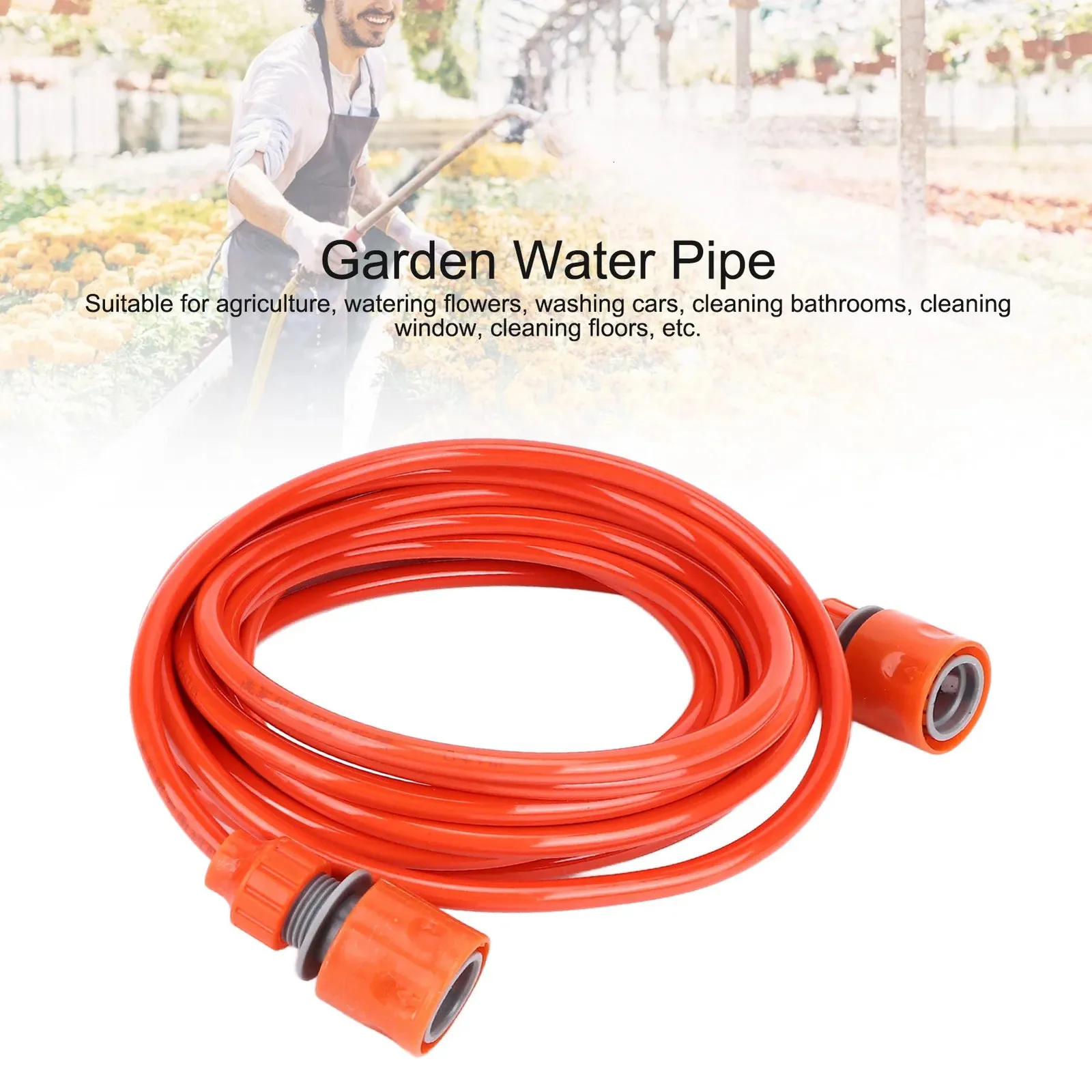 Gardenslang 6 meter Hoge druk Zachte flexibele explosieverbruik Antivriesslijtvaste tuin Plastic waterpijp 240430