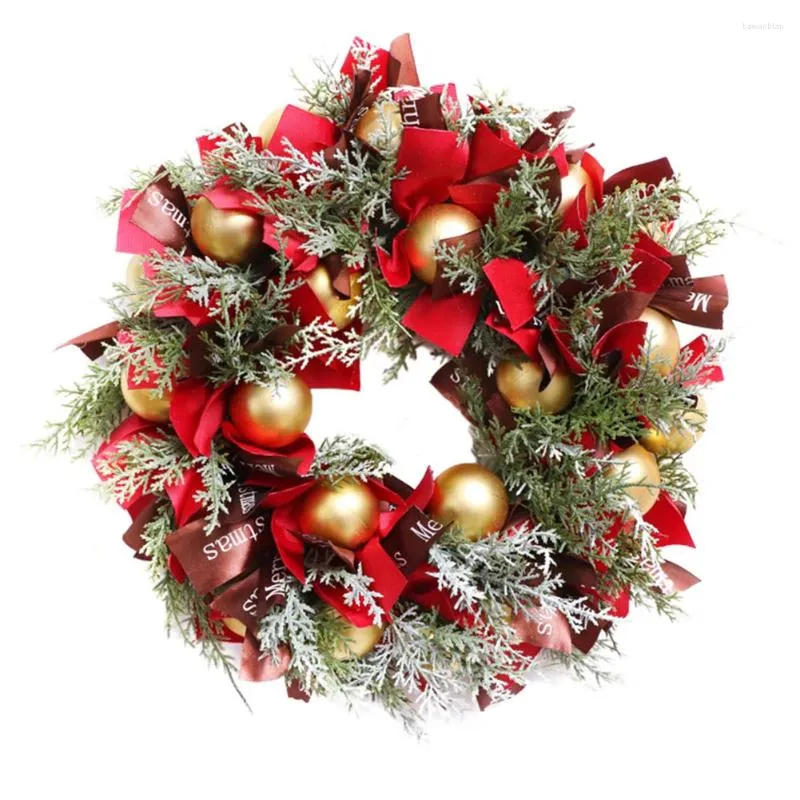 Dekorative Blumen Tür Klopfer Weihnachten PE Ribbon Ball Rot Goldkränze Eine große Auswahl dekorieren Sie Ihre Vorderseite