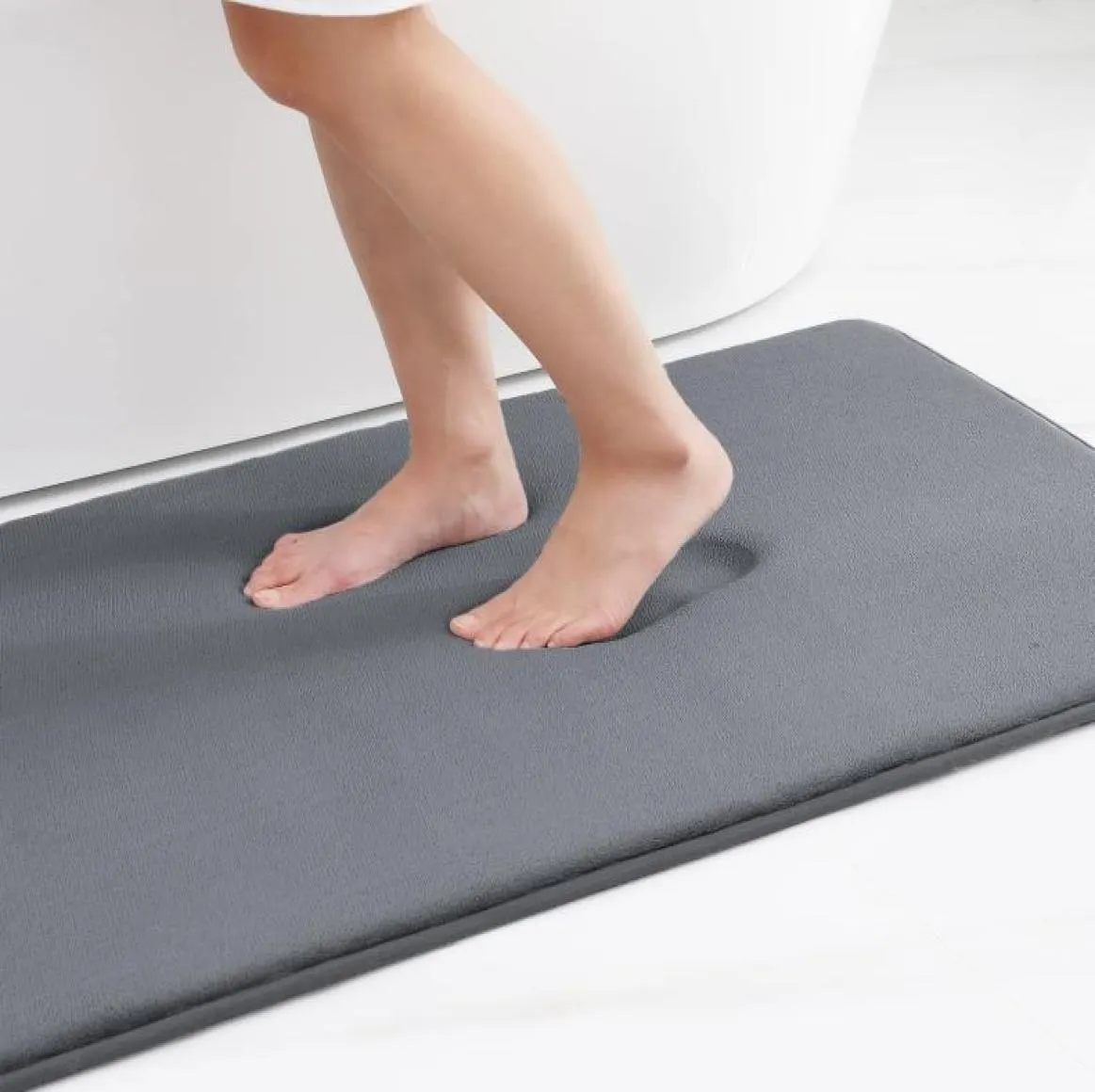 Home Textilerug OLANLY Memória Banho de espuma Mat Anti -Slip Slip Slip Fotf Pap Pad Decoração Protetor de piso absorvente Banheiro rápido seco 9916414