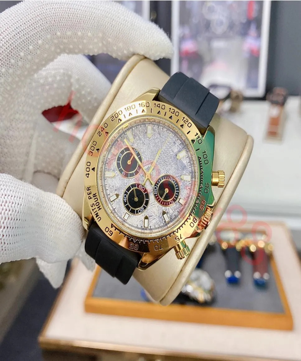 Top Luxury Golden Ro Watch Lex 0038 Cosmic Counting 116519 Montre de Luxe VJ Quartz Watch Men 41mm roestvrij staal president Mens 1548297