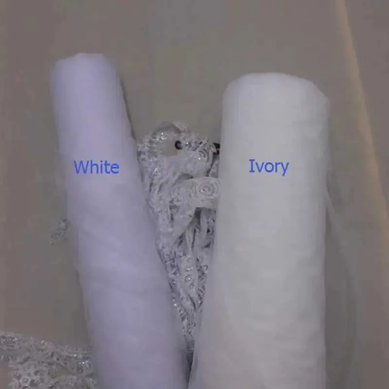 Hair Jewelry White Ivory Black Cut Edge Bridal Wedding Veil Accessories Veils with Comb La Iglesia Blondas Para Velos De_voghion.com