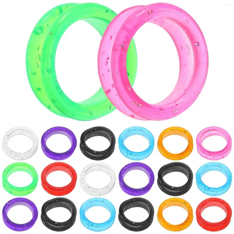 Dog Apparel 20 Pcs Scissors Ring Pet Finger Inserts Hair For Grooming Thumb Styling Tools Stylist Supplies Silicone Modeling