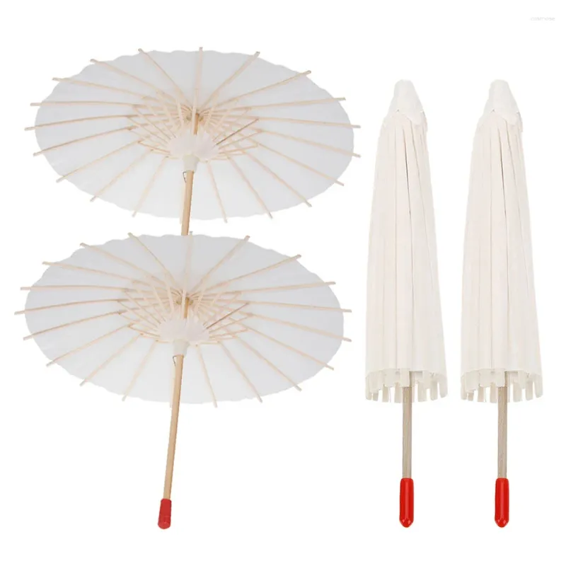 Guarda-chuvas 4 pcs em branco-ilado guarda-chuva inacabado de óleo para pichações de chuva diy criança criança