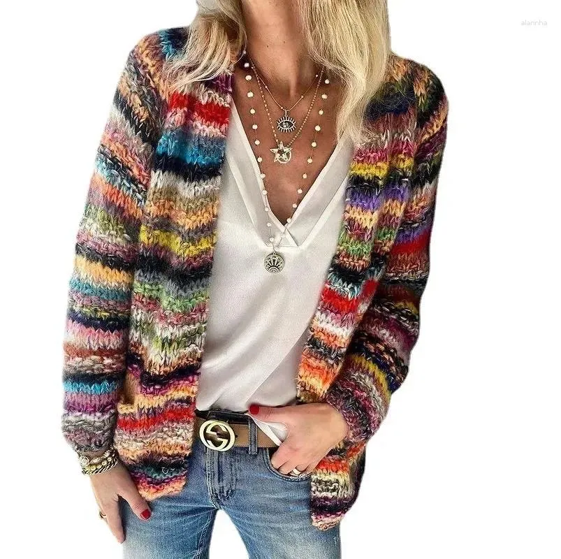 Women's Polos Autumn/Winter Sweater Knitted Cardigan Thin Coat Loose Female