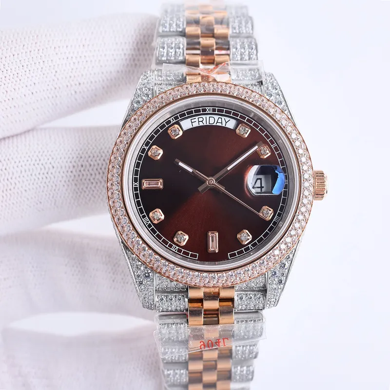 Assista a Diamond Mens relógios de relógios mecânicos automáticos 40mm Sapphire Luminous Women Wristwatch 904L Aço inoxidável Montre de Luxe