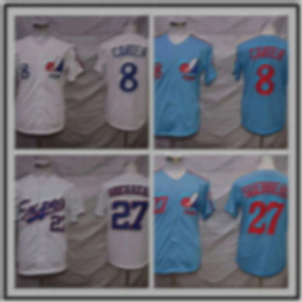 Baseball -Trikot -Jersey -Expo -Team Montreal 8# 27# Herren -gestickte Fan -Ausgabe Elite