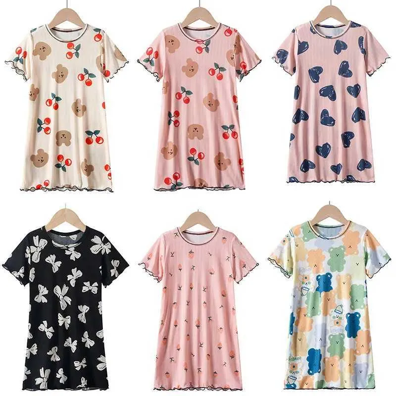 Pyjamas Summer Nightdress For Girls Princess Pyjamas For Children Teens Girl Nightgown Baby Night Dress Barn Sleepwear 3 6 8 10 12 Years T240509