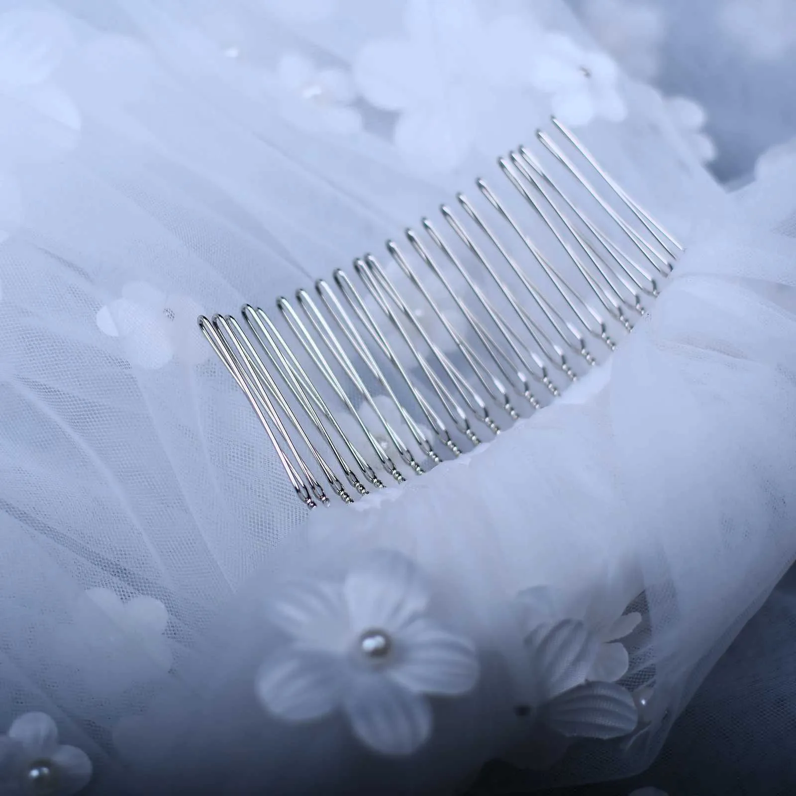 Hair Jewelry Short Wedding 3D Flowers Communion Wreath Girls Mini Bridal Veil Bachelorette Party Accessories for_voghion.com