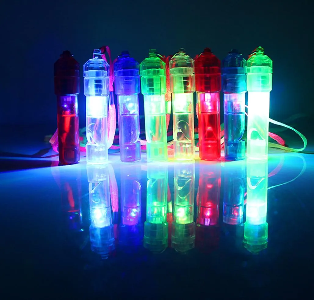 LED Light Up Whistle Colorful Luminous Noise Maker Kids Toys Birthday Party Novelty Props Christmas Party SLSISTIEL2I54419796552