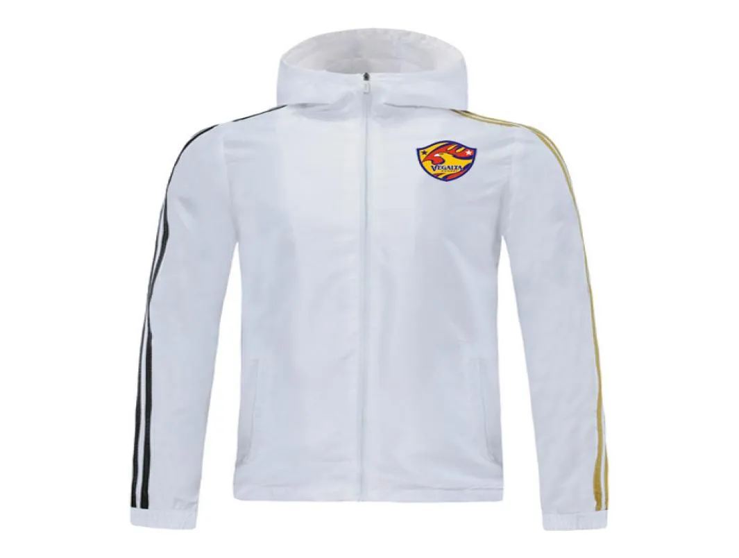 Vegalta Sendai Giacca con cappuccio con cappuccio per le tracce di piste da calcio da uomo con cappuccio a vento a vento di calcio sport di calcio inverno cappotto Men6155180