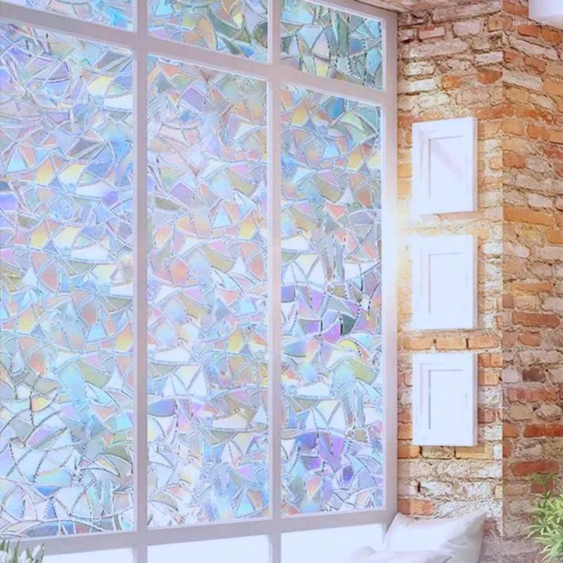 Vensterstickers 3D statische huishoudelijke covers Frosted glasfilm Privacy Home Diy Decor