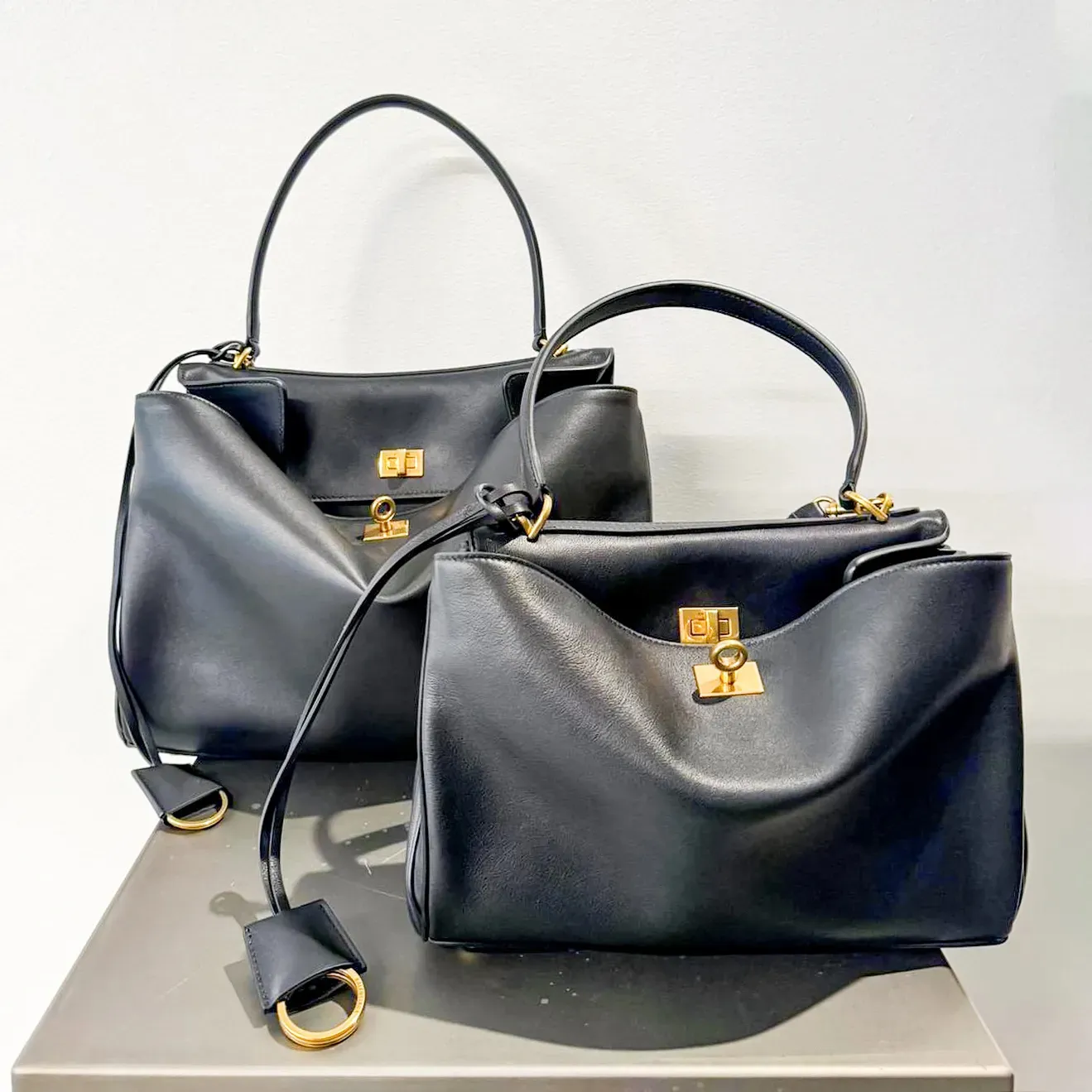 3Size Womens Tote Real Leather Rodeo Bag Fashion Mens Black Handbag Luxurys Designer Top Handle Crossbody Bag Clutch High Quality Lady Shop Shoulder Pochette Bags