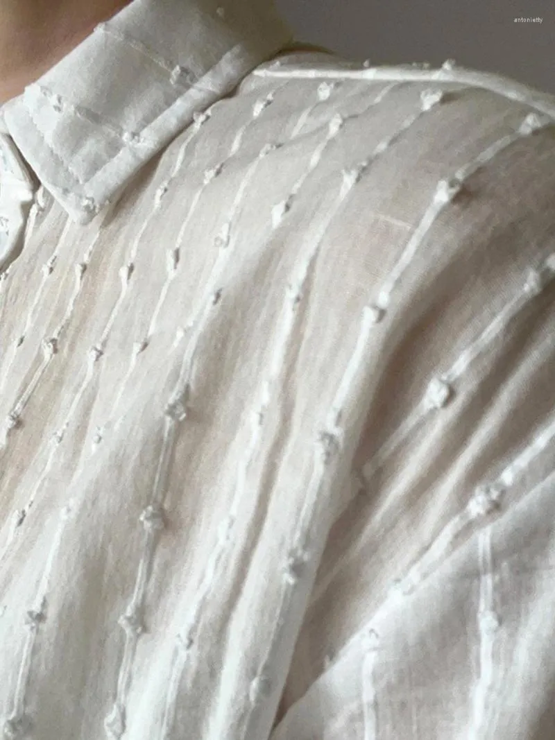 Polos de mujer Mujeres s Camiseta de pompones en V de manga larga