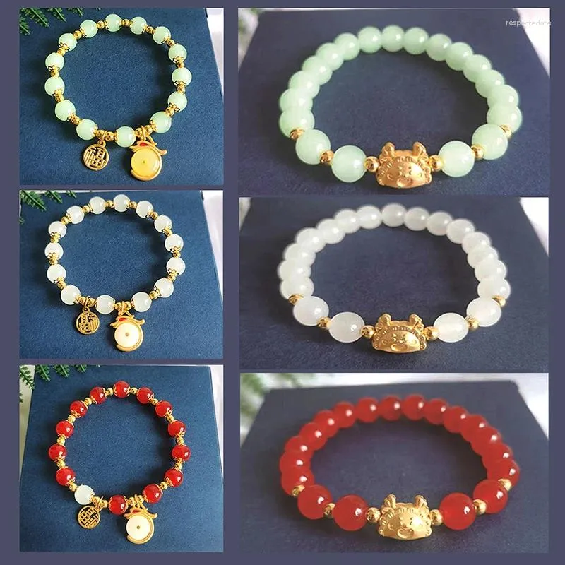 Bracelets de charme 2024 Bracelet de chance dragon de style chinois