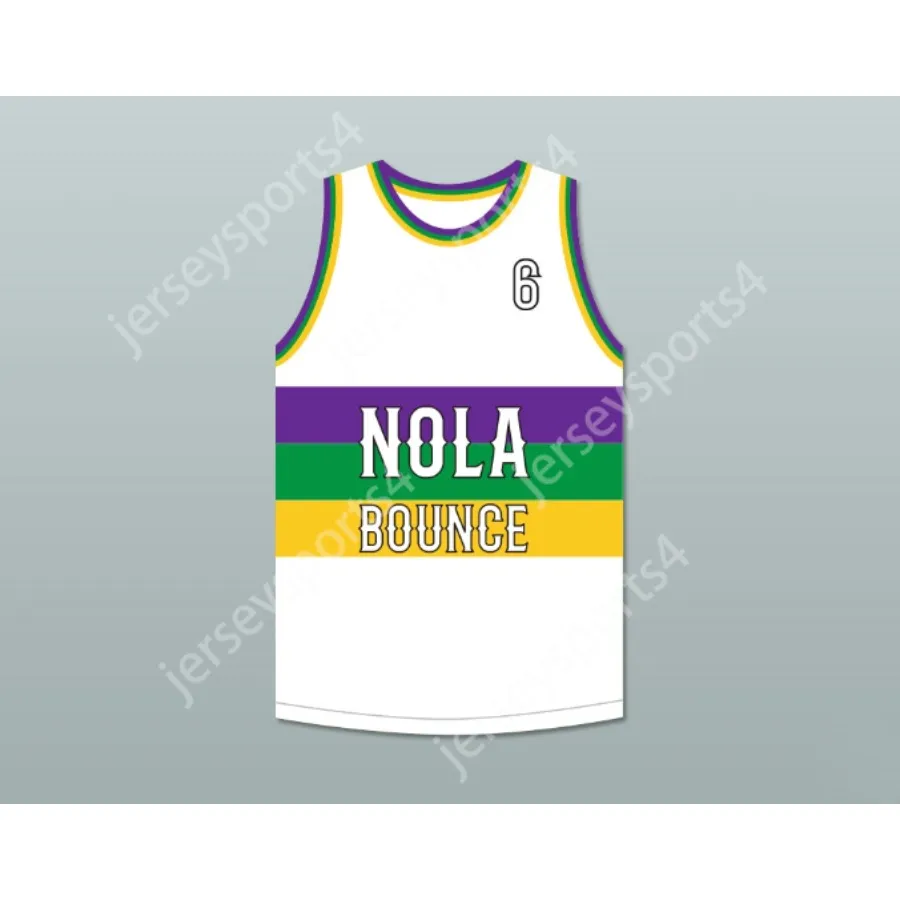 Custom Qualquer nome qualquer time Hot Boy Ronald 6 Nola Bounce Jersey Basketball Jersey All Stitched Size S-6xl Top Quality