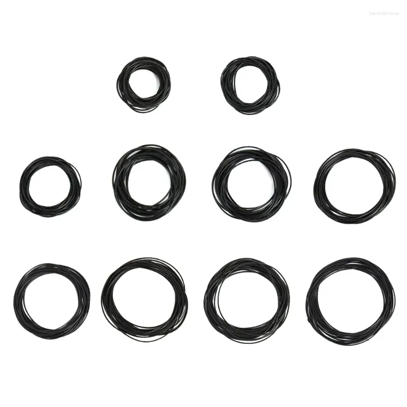 Kits de réparation de montres 200pcs 0,5 / 0,6 / 0,7 mm en caoutchouc Joints joints en caoutchouc étanché