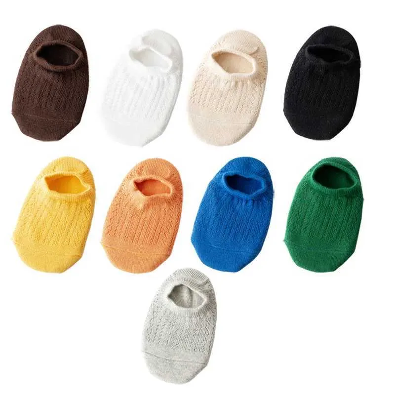 Kinder sokken 4 paren/batch nieuwe baby sokken katoen anti slip mesh casual kinderfoot sokken d240513