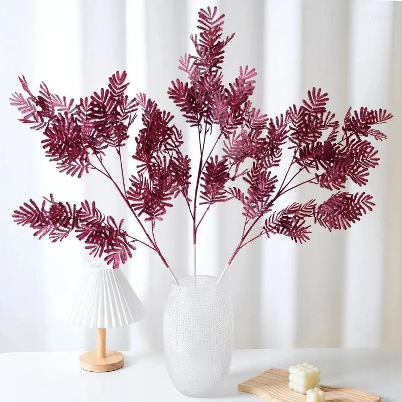 Dekorative Blüten simulierte Mimosa Pudica Grüne Pflanzen und künstliche POGRAGE Hochzeits Haushaltsrequisiten
