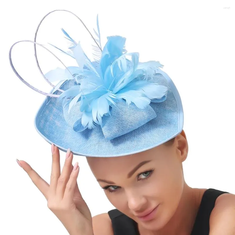 Boinas imitação de lavanda fascinador chapéus mulheres mulheres casamento chi casamento elegante headpiee fate flor flor acessórios clipes