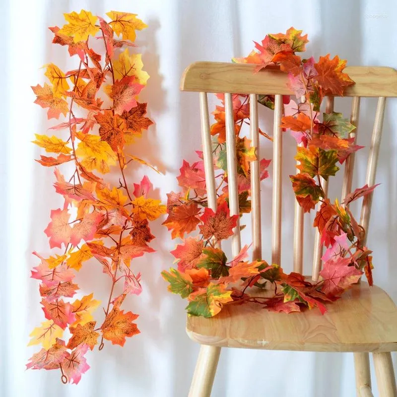 Fleurs décoratives Vine Vine Orange Plant Decoration grimpe Tiger Home Wedding Festival Gift