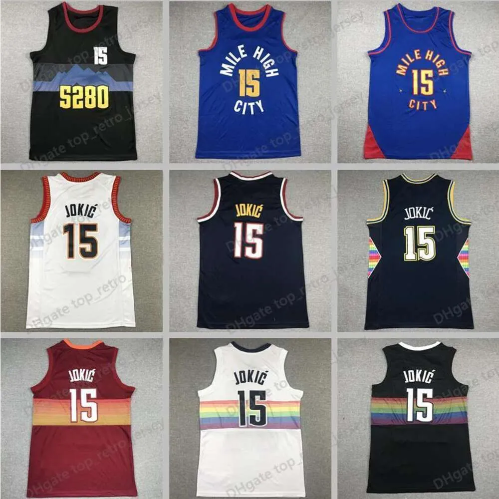 2024 Basketball Basketball Basket-ball Authentique Authentise 15 Jerseys Jokic Jamal 27 Murray Youth Women Men S-xxl Basketball Jersey avec étiquettes