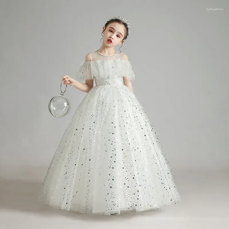 Robe de fille robe pour enfants fille de la princesse de la princesse du piano moelleux